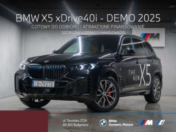 BMW X5 G05 SUV Facelifting 3.0 40i 381KM 2025 BMW X5 xDrive40i 381 KM mHEV - Pakiet M Pro - Kamera 360 - HarmanKardon -