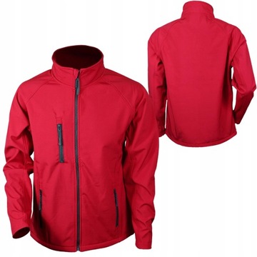 Kurtka Męska Softshell Windstop oddychalność RED