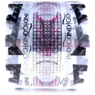 Indigo Szablony Formy Do Przedłużania Paznokci Transparentne - 100 Sztuk