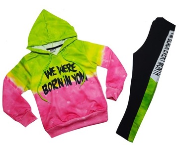 KOMPLET DZIEWCZĘCY GETRY BLUZA 104