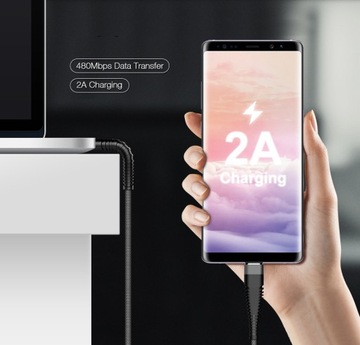 Нейлоновый кабель Micro USB для быстрой зарядки длиной 3 м