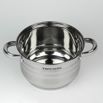 КАСТРЮЛЯ ИЗ НЕРЖАВЕЮЩЕЙ СТАЛИ 16 СМ С КРЫШКОЙ 1,5 Л