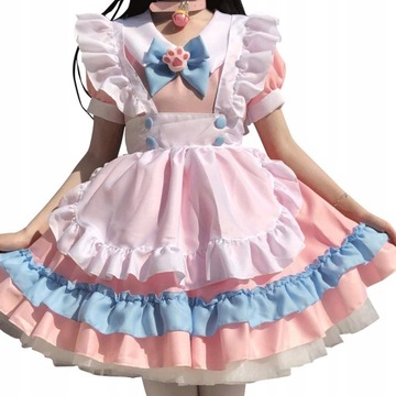 Lolita KOSTIUM POKOJÓWKA Cosplay Halloween S-4XL
