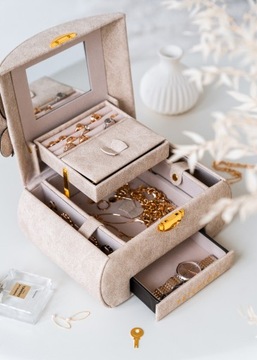 PETERSON szkatułka na biżuterię rozkładana pojemna elegancki organizer