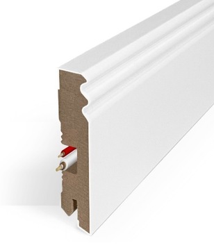 LISTWA MDF Fresa wym. 16x80mm dł. 100cm biała