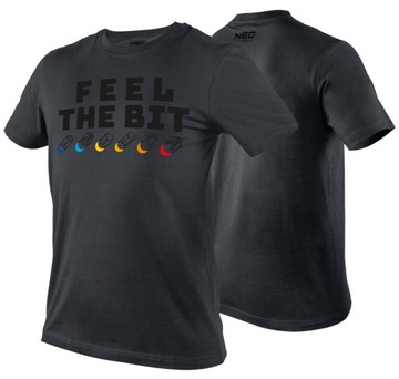 ФУТБОЛКА NEO Tools С ПРИНТОМ, FEEL THE BIT, РАЗМЕР M