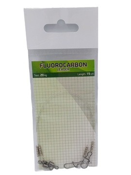 PRZYPONY FLUOROCARBON 20cm 15 kg 2 SZTUKI spinning