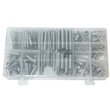 НАБОР СМЕШАННЫХ ПРУЖИН 200 шт. ПРУЖИНЫ ВЫТЯЖЕНИЯ, СЖАТИЯ И СЖАТИЯ.