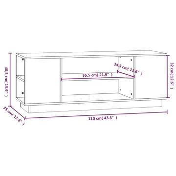 ШКАФ ДЛЯ ТЕЛЕВИЗОРА 110X35X40,5 СМ СОСНА