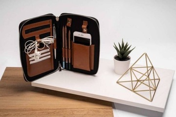 Кожаный органайзер Solier SA38 светло-коричневый