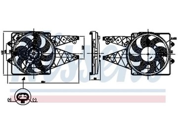 VENTILÁTOR CHLADIČŮ FIAT PUNTO 1.2 1.4 GRANDE 1.6