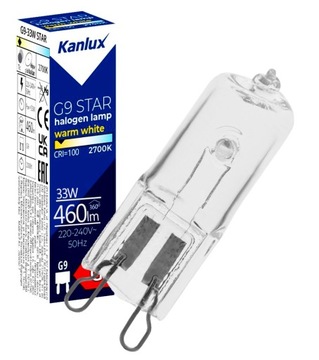 Żarówka HALOGENOWA STAR źródło światła G9 33W 230V 460lm Kanlux
