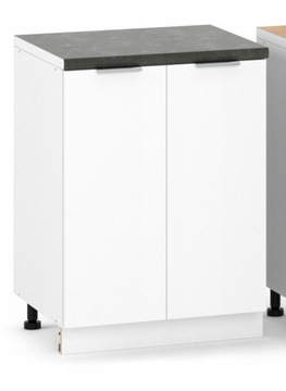 SZAFKA KUCHENNA STOJĄCA 2D DOLNA 60cm BIAŁY MAT Z CICHYM DOMYKIEM