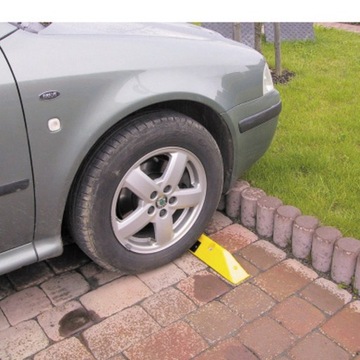 OGRANICZNIK SEPARATOR PARKINGOWY CAR STOP ŻÓŁTY NA PARKING DO GARAŻU MOCNY