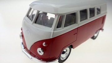 WELLY 1963 VW VOLKSWAGEN T1 АВТОБУС БЕЛЫЙ И СИНИЙ 1:34 НОВЫЙ МЕТАЛЛИЧЕСКИЙ ОГУРЕЦ
