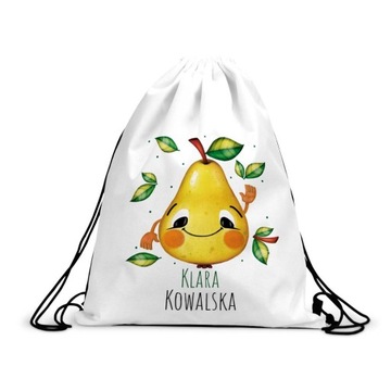 Worek Plecak Do Przedszkola Na Buty Imię GRUSZKA