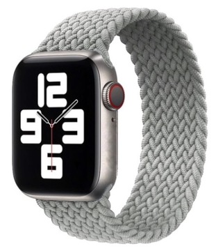 PASEK PLECIONY OPASKA PLECIONA SOLO DO APPLE WATCH 42 44 45 49MM SZARA