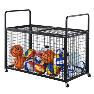 VEVOR Wózek Na Piłki 115X61X91.2CM Garażowy Organizer Na Sportowy Stal