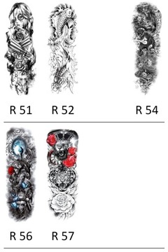 ВРЕМЕННАЯ ТАТУ МОЮЩИЙСЯ РУКАВ НА ВСЮ РУКУ ЖЕНСКИЙ МУЖСКОЙ БОЛЬШОЙ ВЫБОР