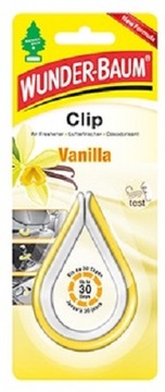 WUNDER BAUM CLIP АВТОМОБИЛЬНЫЙ АРОМАТ ВАНИЛЬНЫЙ ОСВЕЖИТЕЛЬ