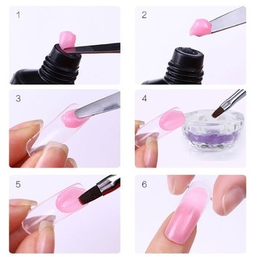 ДВОЙНЫЕ ГЛАДКИЕ ФОРМЫ АКРИЛОВЫЙ ГЕЛЬ АКРИЛОВЫЙ ПРОЗРАЧНЫЙ 10 ШТ.