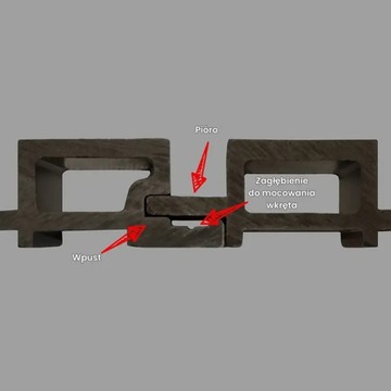 Композитные фасадные ламели 3D Орех 2,9 м (1 метр)