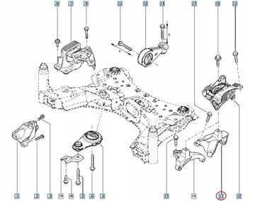 UCHYCENÍ DRŽÁK PŘEVODOVKY RENAULT MEGANE SCENIC III