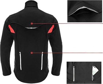 Ciepła kurtka windproof rower ROCKBROS YPW021 3XL