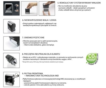 TRODAT PRINTY STAMP 4912 БЕЛЫЙ + ДИЗАЙН ЛАСТИКА