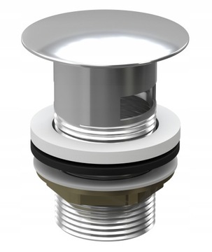 АВТОМАТИЧЕСКАЯ ПРОБКА ДЛЯ УМЫВАЛЬНИКА CLICK-CLACK ДЛЯ СИФОНА ДЛЯ УМЫВАЛЬНИКОВ С ПЕРЕЛИВОМ ХРОМ