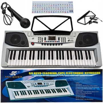 Keyboard MK-2083 organy zasilacz mikrofon GRATIS
