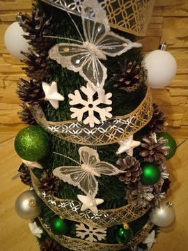 ШИШКА, Елка Рождественская, УКРАШЕННАЯ украшениями, 80 см, НАКОНЧЕННАЯ