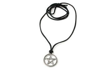 NASZYJNIK PENTAGRAM TALIZMAN amulet srebrny ar301