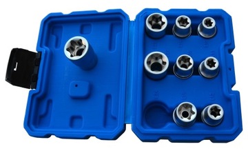 ZESTAW KLUCZY NASADEK NASADKI KLUCZE TORX E-TORX E10-E24 1/2 SATRA