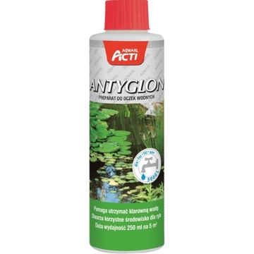AQUAEL ACTI POND ANTYGLON 250ml ZWALCZA GLONY Zieloną Wodę W Oczku Wodnym