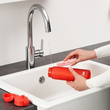 Красная бутылка для воды для детей, велосипедных прогулок, пикников, спортивных тренировок ION8 0,5 л