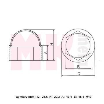 Крышка винта М10, колпачки винта М10 - 10 шт.