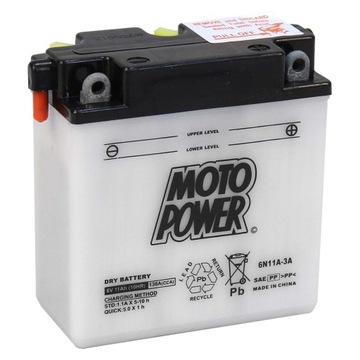 Akumulator 6V 11Ah 6N11A-3A MOTOPOWER