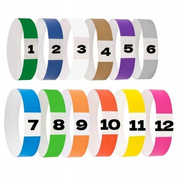 Браслеты TYVEK ДЛЯ ВЕЧЕРИНКИ, ДИСКОТЕКИ 500 ШТ. С ПРИНТОМ 19 ММ