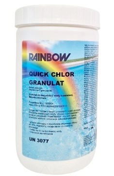 CHLOR szok granulat RAINBOW QUICK CHLOR do basenu 1kg