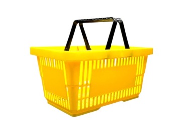 КОРЗИНА ДЛЯ ПОКУПОК 22Л КОРЗИНА, склад пластик КОРЗИНА ДЛЯ ПОКУПОК, ЖЕЛТАЯ