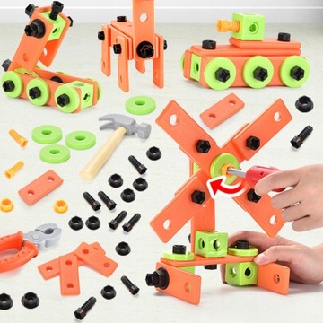 DIY Гайка Строительные блоки Дети Малыш Малыш