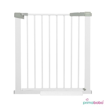 PRIMABOBO Bramka zabezpieczająca na DRZWI SCHODY biała ROZPOROWA 76-113cm