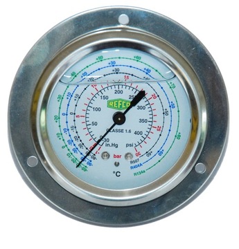 Manometr w oleju WYSOKIEGO ciśnienia ++MR-305-DS-R134a++ Refco