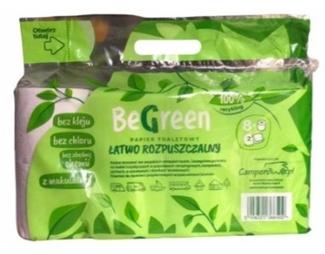 Растворяемая туалетная бумага Be Green для химических туристических туалетов