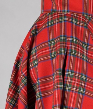 Юбка миди с карманами M RED CHRISTMAS PLATED