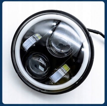 ФАРА 5,75 ДЮЙМОВ, СВЕТОДИОДНАЯ ПЕРЕДНЯЯ ФАРА, МОТОЦИКЛ, 60 Вт, ГАЛОГЕННЫЙ двигатель с цельным кольцом