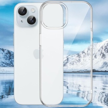 Чехол для Apple iPhone 15 + Стекло 9H Crystal Clear Case 2MM