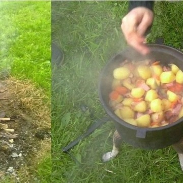 Чугунный охотничий казан, стоячая кастрюля, 8л.