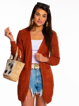 Modny Wygodny Kobiecy SWETER Narzutka KARDIGAN